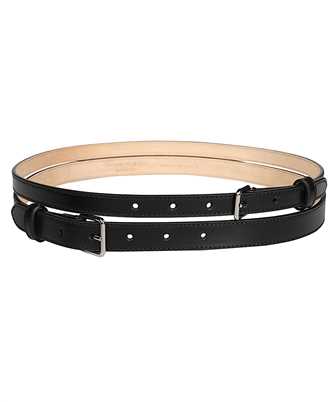 Alexander McQueen 640944 1BR0I THIN DOUBLE Belt