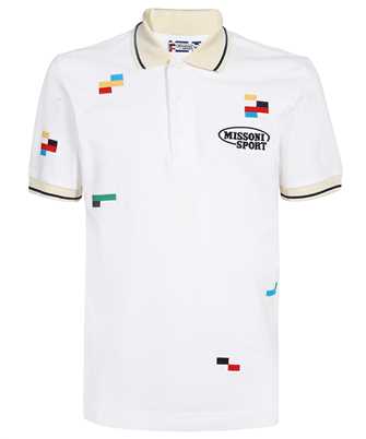 MISSONI UC23S202 SHORT-SLEEVED IN COTTON PIQU WITH EMBROIDERED PIXELS Polo