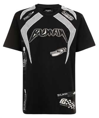 Balmain YH0EG010PB40 EMBROIDERED MOTOR T-shirt