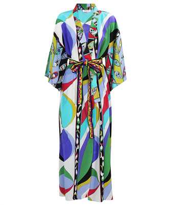 Emilio Pucci 3RRL25 3R773 ABSTRACT-PRINT BELTED SILK Kleid