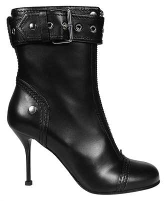 Alexander McQueen 757505 WIDR3 BUCKLE-DETAIL 90MM LEATHER Boots