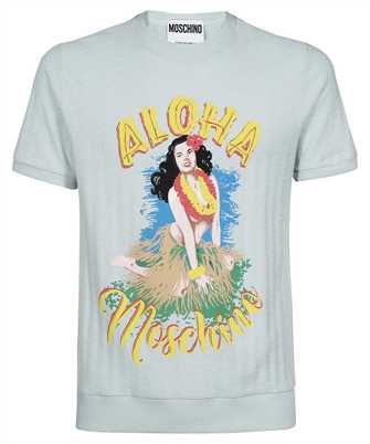 Moschino A0715 2045 HAWAIIAN PRINT JACQUARD JERSEY T-Shirt