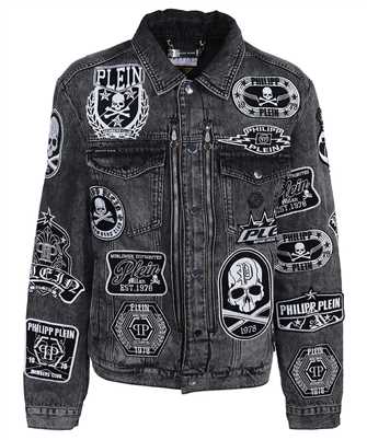 Philipp Plein AADC MDB0649 PDE004N Zipped Denim Patches Giacca