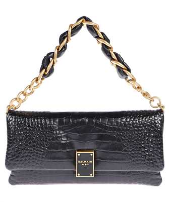Balmain BN1KE800LCWN 1945 SOFT CLUTCH-CALFSKIN EMB CROCO Borsa