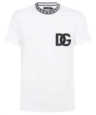 Dolce & Gabbana G8PJ4Z HU7MA COTTON ROUND-NECK WITH DG EMBROIDERY T-shirt