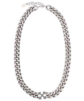 Off-White OMOB127S23MET001 CRYSTAL ARROW CHAIN Necklace