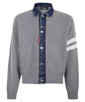 Dsquared2 S74HA1572 D13158 Denim-panel ribbed Maglia