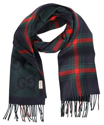 Gucci 715385 3GAJC GG AND TARTAN WOOL Schal