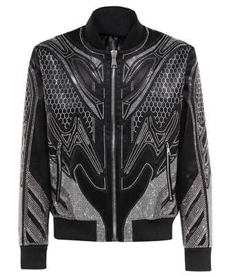 Balmain YH0TF000PB38 ALL OVER STUD EMBROIDERED TEDDY Jacke