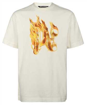 Palm Angels PMAA072R24JER001 BURNING MONOGRAM T-shirt
