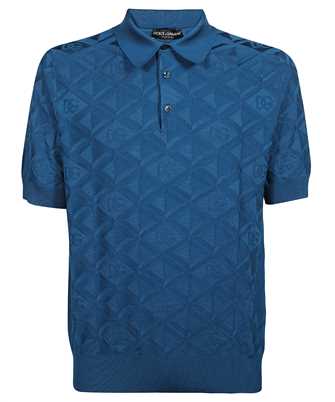 Dolce & Gabbana GXM55T JASY1 SHORT-SLEEVED 3D SILK JACQUARD Polo