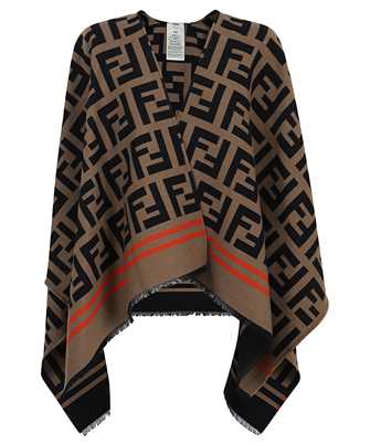 Fendi FXX636 A3Q1 WOOL AND SILK Poncho