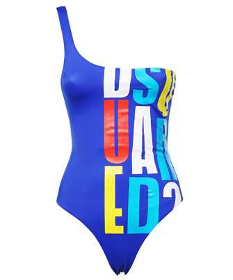 Dsquared2 D6BGI3430 ISA01 LOGO-PRINT ONE-SHOULDER Swimsuit