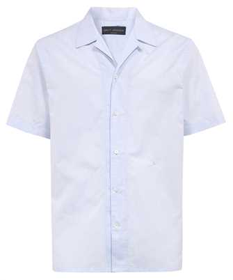 Brett Johnson SS24TS65ALUZEBLU COTTON LINEN CAMP COLLAR Camicia