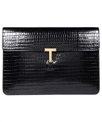 Tom Ford H0546 LCL239G GLOSSY PRINTED CROC T PIN Geldbrse