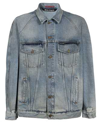 Palm Angels PMYE038S23DEN002 LIGHT WASH SUNSET LOOSE DENIM Jacket