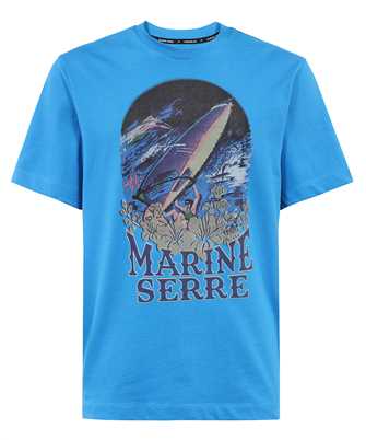 Marine Serre UTO099 CJER0009 ORGANIC COTTON PRINTED CREW NECK T-shirt