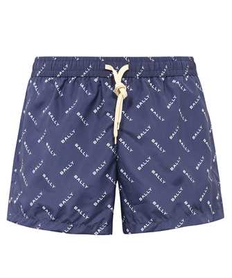 Bally MJE04J NY224 LOGO-PRINT Badeshorts