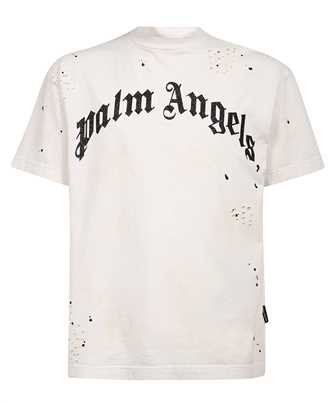 Palm Angels PMAA072F22JER005 GLITTERED LOGO CLASSIC T-Shirt