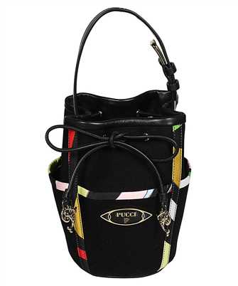 Emilio Pucci 3RBA43 3R030 LOGO-PLAQUE COTTON BUCKET Borsa