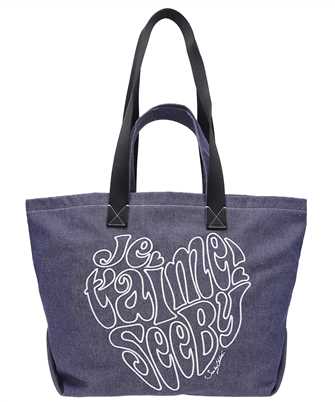 See By Chlo CHS24SSC26E38 JE T'AIME DENIM TOTE Borsa