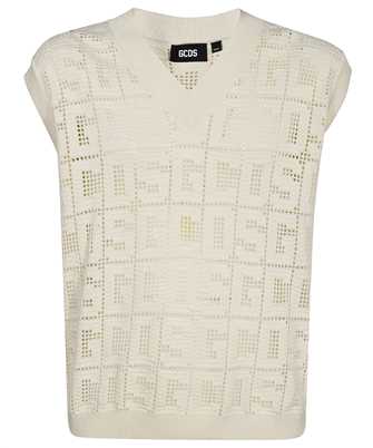 GCDS SS23M860996 MONOGRAM MACRAM Gilet
