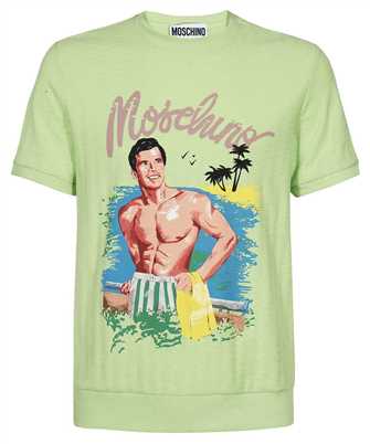 Moschino A0716 2045 HAWAIIAN PRINT JACQUARD JERSEY T-Shirt