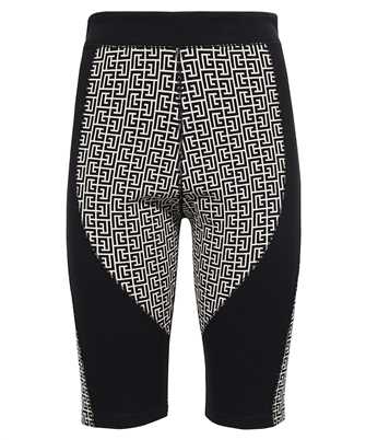 Balmain AF1PB105JD57 ALLOVER MONOGRAM JERSEY CYCLIST Bermuda