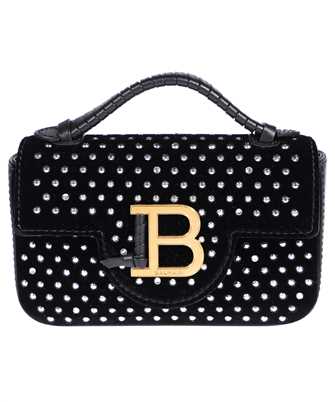 Balmain BN1DG812ASXT B-BUZZ MINI VELVET AND CRYSTAL Bag