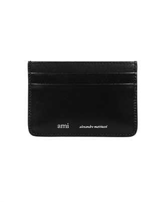 AMI USL003 801 LOGO-PRINT LEATHER Porta carte di credito