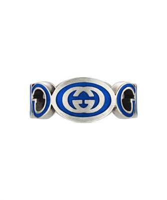 Gucci Jewelry Silver JWL YBC7536400020 INTERLOCKING G ENAMEL Ring