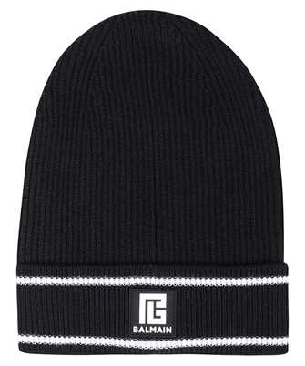 Balmain YH1XC015KC65 WOOL&SILICON PATCH Beanie