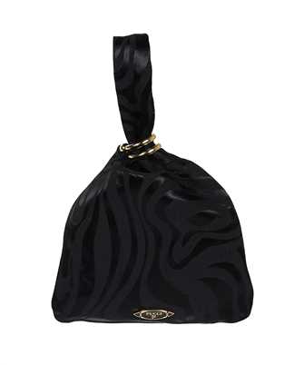 Emilio Pucci 5UBD68 5U710 Black Silk Emilio Top-Handle Tasche