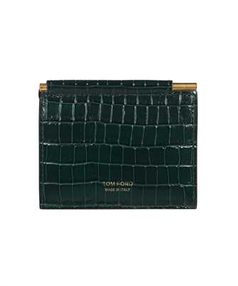Tom Ford Y0340T LCL239 T LINE GLOSSY PRINTED CROC Card holder