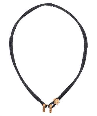 Versace 1010819 1A00637 MEDUSA-CHARM BRAIDED LEATHER Necklace