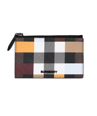 Burberry Sandon Check Leather Card Case Dark Birch Brown