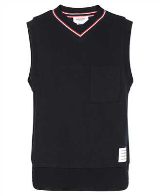 Thom Browne MJV006A J0114 LOGO-PATCH RWB-TRIM Gilet