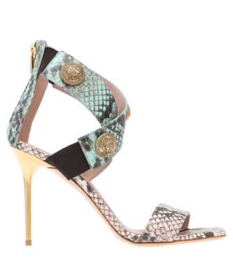 Balmain CN1UH907LFPR ALMA-CALFSKIN EMBOSSED PYTHON Sandals