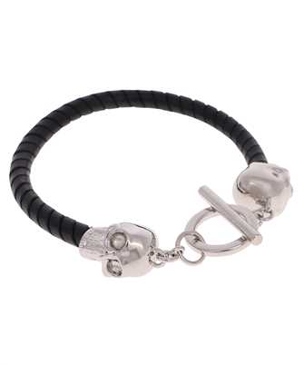 Alexander McQueen 554600 J127I SKULL LEATHER Bracciale
