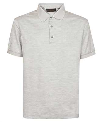 Brett Johnson SS26J9JM102LGR COTTON AND SILK SHORT SLEEVES Polo