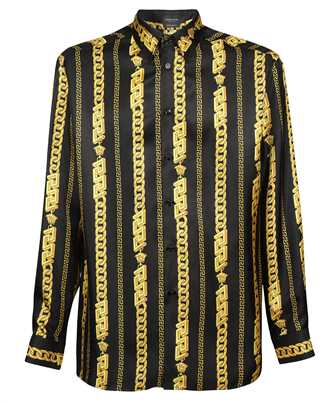 Versace 1003941 1A02814 CHAIN PINSTRIPE SILK Shirt