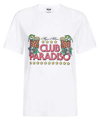 MSGM 3441MDM161 237002 CREWNECK WITH CLUB PARADISO GRAPHIC T-Shirt