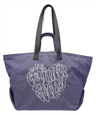 See By Chlo CHS24SSC32E38 LARGE JE T'AIME DENIM TOTE Borsa