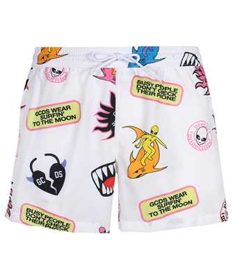 GCDS SS23M060730 ALL-OVER SURFING WIRDO Swim shorts