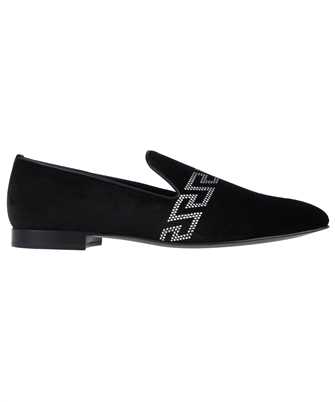Versace 1003792 1A05861 STUDDED GRECA VELVET Shoes