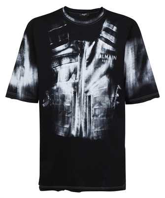 Balmain YH0EH018GC03 X-RAY PRINT RAW EDGE T-shirt