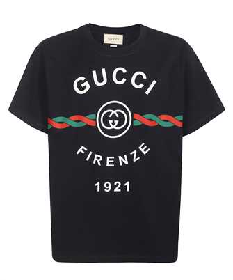 Gucci 616036 XJD7T GUCCI FIRENZE 1921 PRINT T-shirt
