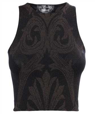 Etro x Wolford 57174-12 METALLIC JACQUARD CROP Canottiera