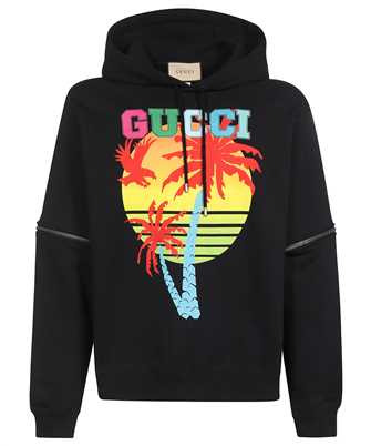 Gucci 700117 XJEOT REMOVABLE SLEEVES GUCCI SUNSET Kapuzen-Sweatshirt