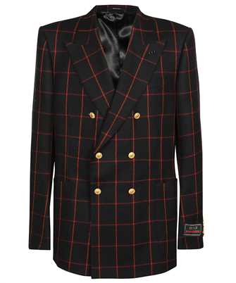 Gucci 730305 ZAL2E CHECK WOOL DOUBLE-BREASTED Jacket